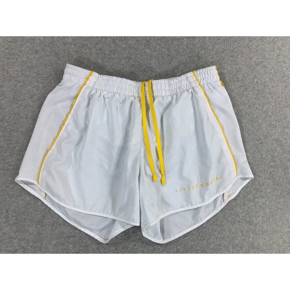 Nike Dri Fit Livestrong Lined Light Weight Running Shorts (Women's Medium) White - Picture 1 of 11